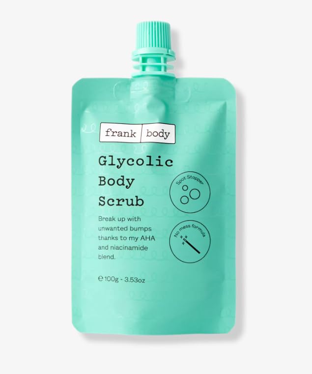Frank Body Glycolic Body Scrub with AHA and Niacinamide, Mini, 1.06 oz