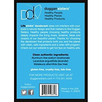 Duggan Sisters Life Stinks Regular Strength Lavender Deodorant Refill 4.5 Oz Aluminum Free