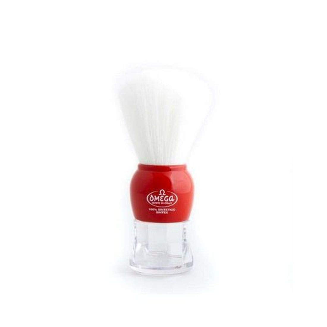 Omega Shaving Brush # 90072 100% Synthetic Syntex RED