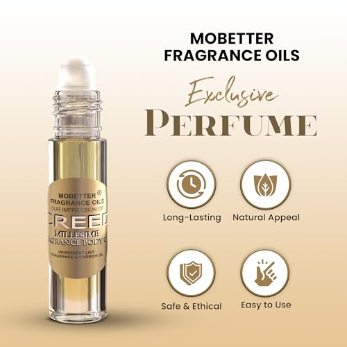MOBETTER FRAGRANCE OILS' Our Impression of Creed Millesime Body Oil 1/3 oz roll on Glass Bottle