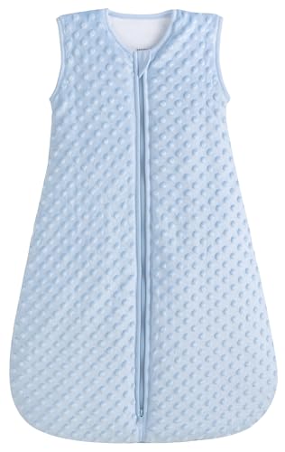 BABYINABAG Warm Quilted Winter Model Baby Sleeping Bag and Sack, Plush Minky Dot, 2.5 Togs for Infants and Toddlers (Medium (10-24 mos))