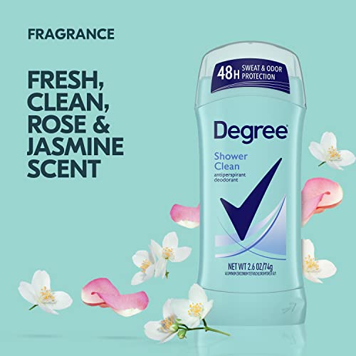Degree Original Antiperspirant Deodorant Shower Clean 48-Hour Sweat & Odor Protection Antiperspirant for Women 2.6 oz
