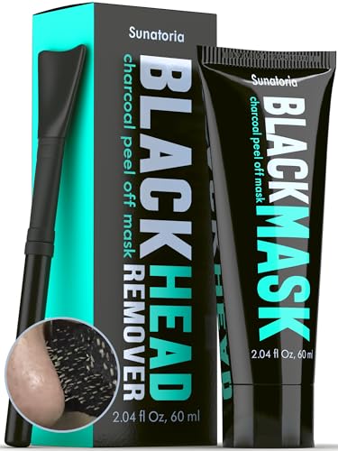 SUNATORIA Blackhead Remover Mask - for Women and Men - Activated Charcoal Peel Off Face Mask - Deep Pore Cleaner Nose Blackhead Remover Pore Release - Black Head Remover for Face Care