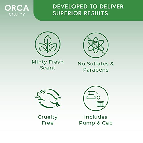 Orca Beauty Tea Tree Conditioner, 16oz - Hydrating and Invigorating Natural Conditioner for Men & Women with Oily Hair and Dry Scalp, Enriched with Vitamin E, Coconut Oil, Silk Proteins, and Rosemary