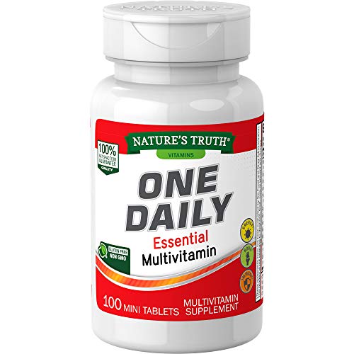 One Daily Womens and Men's Essential Multivitamin | 100 Mini Tablets | Non-GMO & Gluten Free | By Nature's Truth