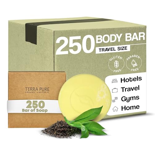 Terra Pure Bar Soap, Travel Size Hotel Amenities, 1.5 oz (Pack of 250)