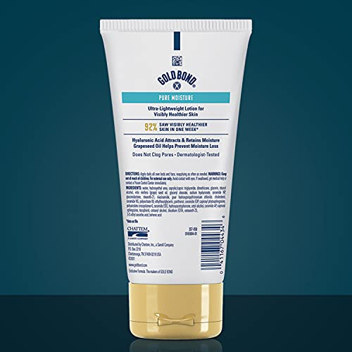 Gold Bond Pure Moisture Lotion, 5.5 oz., Ultra-Lightweight Daily Body & Face Lotion