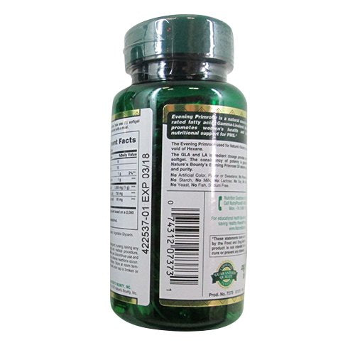 Nature's Bounty Evening Primrose Oil, 90mg, 60 Softgels (Pack of 3)