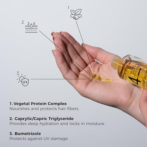 Cosmolux BondGuard Bonding Oil, Heat Protectant & Repair Oil for Damaged, Color-Treated & Frizzy Hair, Adds Shine & Tames Frizz, Lightweight & Vegan - 1.7 fl oz (50 mL)