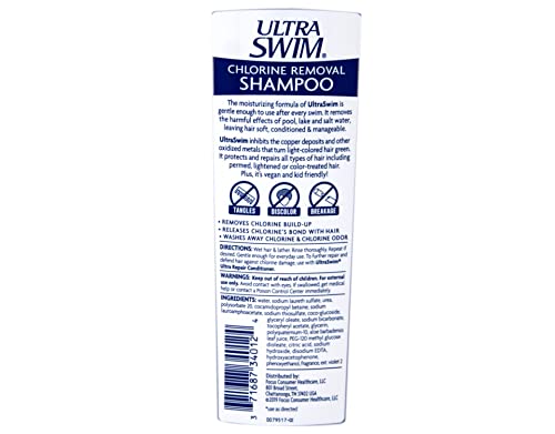 UltraSwim Chlorine Removal Moisturizing Shampoo, 7 oz., 4 Pack