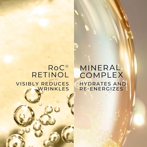 RoC Retinol Correxion Deep Wrinkle Retinol Face Serum with Ascorbic Acid, Anti-Aging Treatment for Fine Lines, Dark Spots, Post Acne Scars, 1 Oz