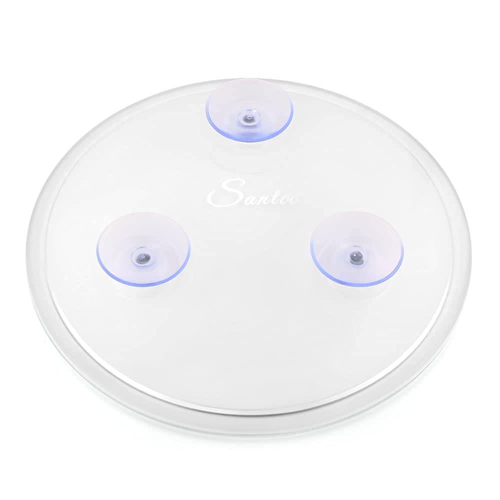 SANTOO 20X Magnifying Mirror with 3 Mounting Suction Cups Used for - Pluck Eyebrows - Tweezing - Blackhead Removal - See Details Clearly – Easy Mounting Makeup Mirror - 6 Inch Round