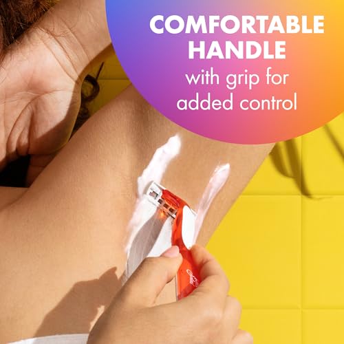 BIC Soleil 3 Colors Women's Disposable Razors With Aloe Vera and Vitamin E Lubricating Strip for Enhanced Glide, 3 Blades, 14 Count