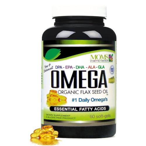 Natural Omega 3-6-9 Blend with DPA, EPA, DHA, ALA and GLA and Organic Flax Seed Oil Plus Wild Caught Natural Fish Oil - Over 2,800 Milligram Strength - Gluten Free - Made in The USA - 60 SoftGels
