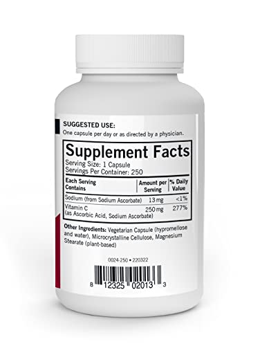 Kirkman – Vitamin C 250 mg - Hypo - 250 Capsules
