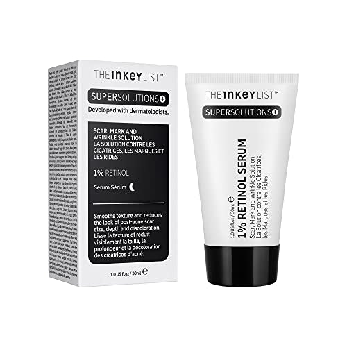 The INKEY List SuperSolutions 1% Retinol Serum for Face and Neck, Helps with Scar, Wrinkle and Skin Tone Appearance for Healthy-Looking Skin, 1.01 fl oz