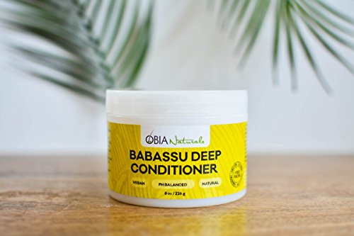 OBIA Naturals Deep Conditioner - Babassu Oil, 8 fluid ounces - Moisturizing, Protein-Free, Repairs Dry, Damaged, Textured, Curly, Natural Hair - Sulfate-Free, Vegan