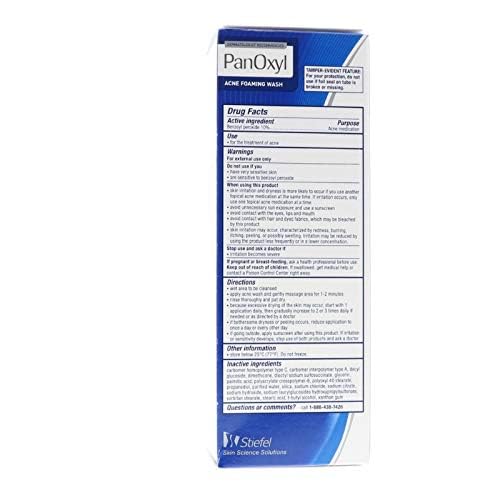 PanOxyl Foaming Acne Wash Maximum Strength 5.5 oz (Pack of 3)