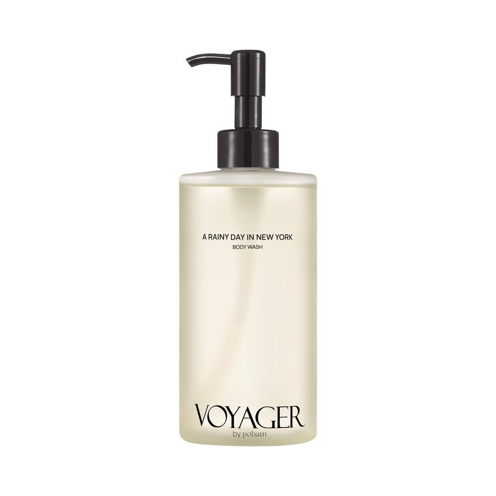 Pobam VOYAGER A Rainy day in New York Body Wash, Citrus with Basil, Woody Vetiver and Cloves, Forest & Fresh Scent, 10.14 Fl. Oz./300ml