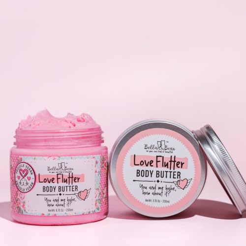 Bella and Bear Love Flutter Gift Set | Body Scrub | Body Butter | Easter gifts or Mothers Day Basket.