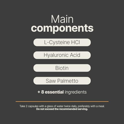 Women's Hair Growth Supplement with Natural Ingredients: Biotin, Hydrolyzed Collagen I & III and Amino Acids | 240 Caps - 60 Days - 10,000 mcg Biotin per Serving | Made in The USA by B Life.