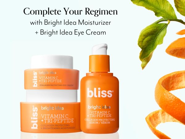 Bliss Tri-Peptide Brightening Moisturizer | Vitamin C & Squalane | Hydrating Anti-Aging Face Cream for Radiant Skin | Clean Vegan & Cruelty Free 1.7 fl oz