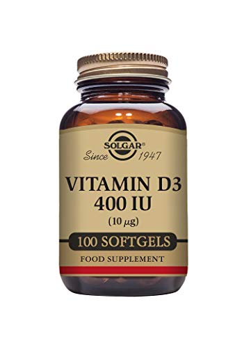 Solgar Vitamin D3 (Cholecalciferol) 10 MCG (400 IU), 100 Softgels - Helps Maintain Bones & Teeth - Immune System Support - Non-GMO, Gluten Free, Dairy Free - 100 Servings