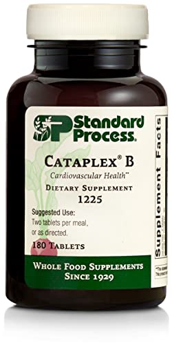 Standard Process Inc. Cataplex B - Whole Food Formula with Niacin, Vitamin B6, Thiamine, and Inositol for Heart Health, Metabolism, and Cholesterol Maintenance - 180 Tablets