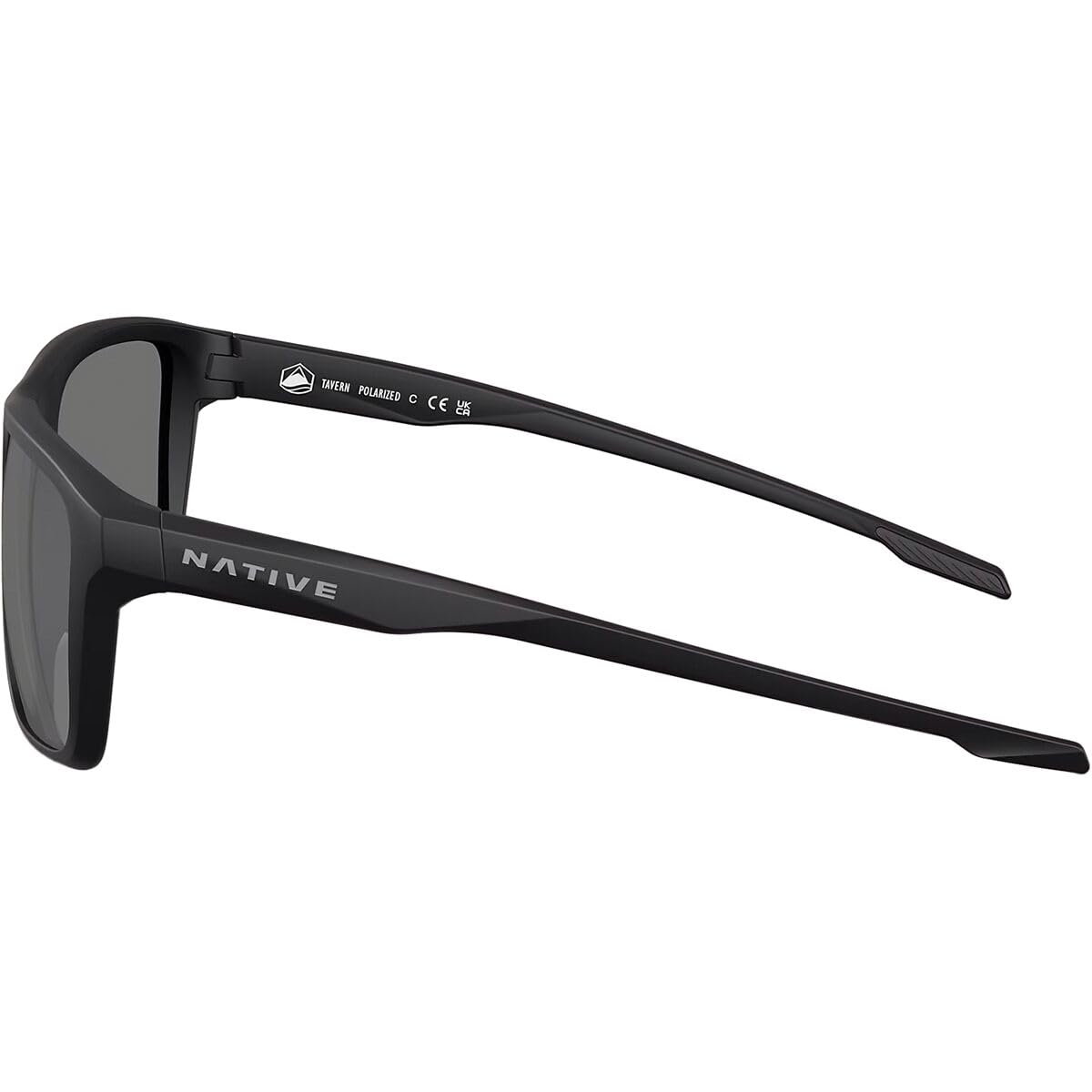 Native Eyewear Men's XD9043 Tavern Square Sunglasses, Matte Black/Silver Mirrored Polarized, 57 mm
