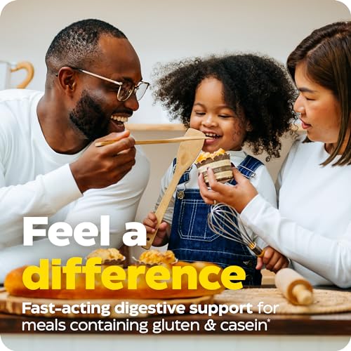 Enzymedica GlutenEase, Digestive Enzymes for Food Intolerance, Support for Hidden Gluten & Cross-Contamination, Offers Fast Acting Gas & Bloating Relief, 60 Count (FFP)