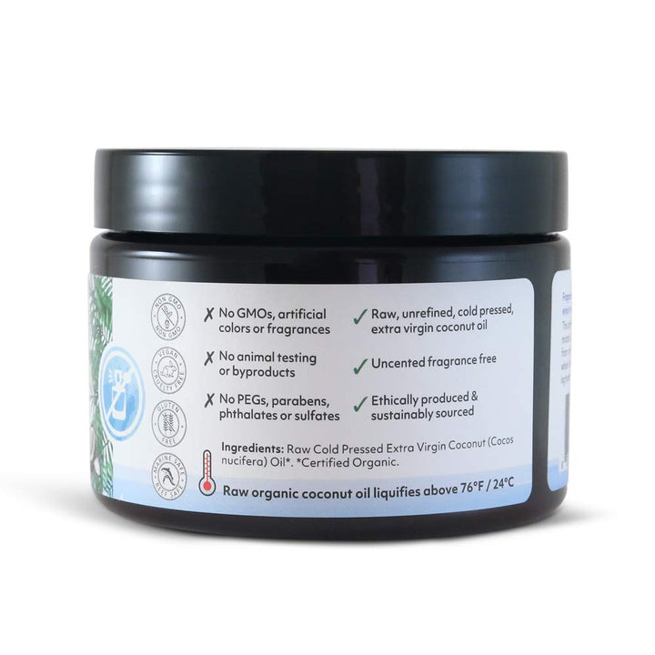 Organic Fiji Raw Cold Pressed Coconut Oil, 12 oz