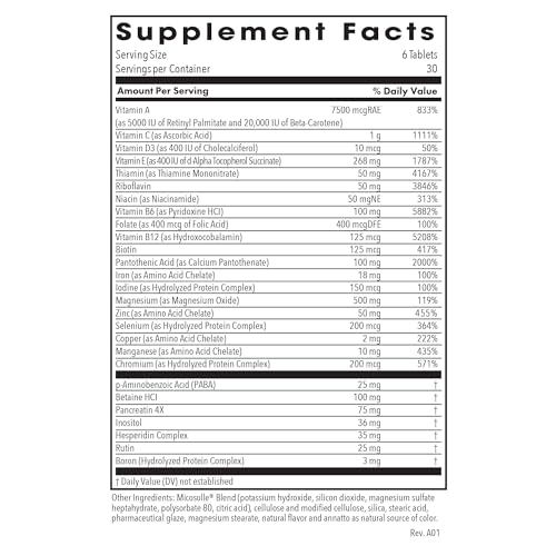 Optimox Androvite for Men - Magnesium Supplement for Men 500mg, Multimineral Supplement, Multivitamin Supplement, Vitamin C, Vitamin D3, Calcium-Free - 180 Count