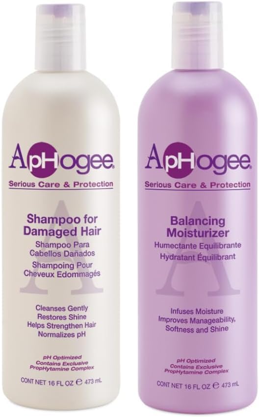 ApHogee Shampoo for Damaged Hair + Balancing Moisturizer 16ozSet