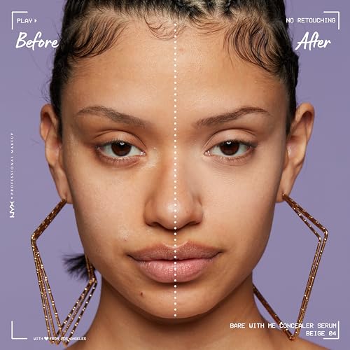 NYX PROFESSIONAL MAKEUP Bare With Me Concealer Serum, Concealer Makeup For Up To 24Hr Hydration - Beige