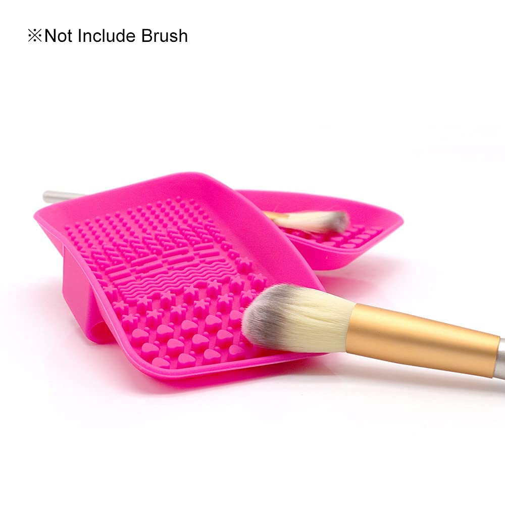 Kingzhuo Makeup Brush Cleaner Makeup Brush Cleaner Pad Cosmetic Brush Cleaning Mat Portable Washing Tool Scrubber