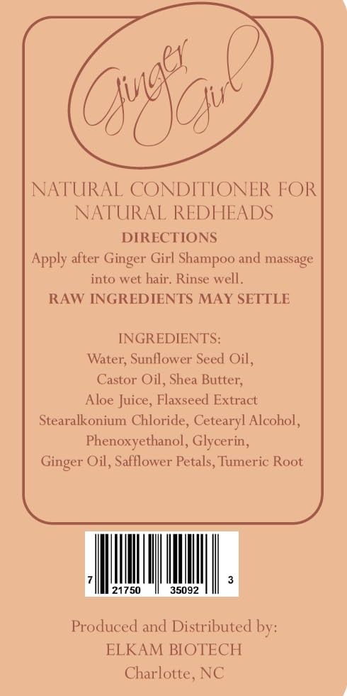 Ginger Girl - Natural Conditioner for Natural Redheads, 8 Fl Oz (Pack of 1), Strawberry-blonde