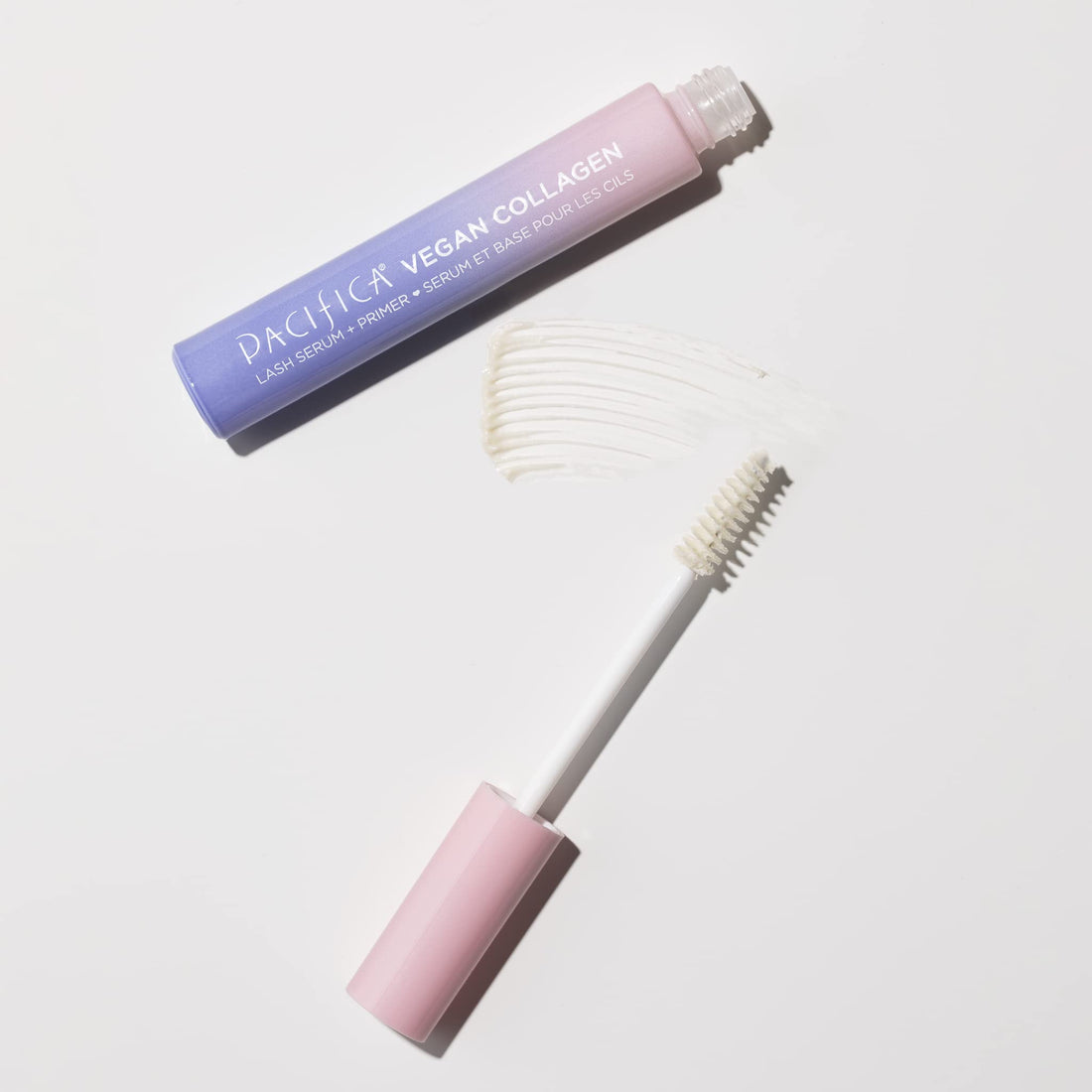 Pacifica Beauty Vegan Collagen Lash Serum and Clear Mascara Primer, Makeup, Conditioning Vitamin E and Vitamin B, Fluffy Lashes, Lash Primer, Cruelty Free, Silicone Free, Clean Makeup,0.24 oz(1 Count)