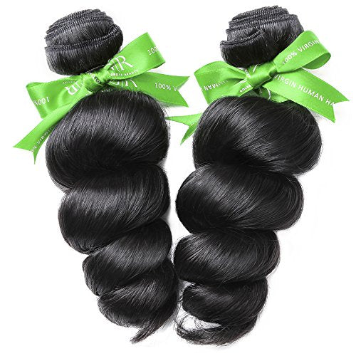 12 : GoldRose Beauty Brazilian Virgin Loose Wave, 1 Bundle Natural Color Raw Unprocessed 100% Human Hair Virgin Loose Wave Hair Weave Size 12 Inches
