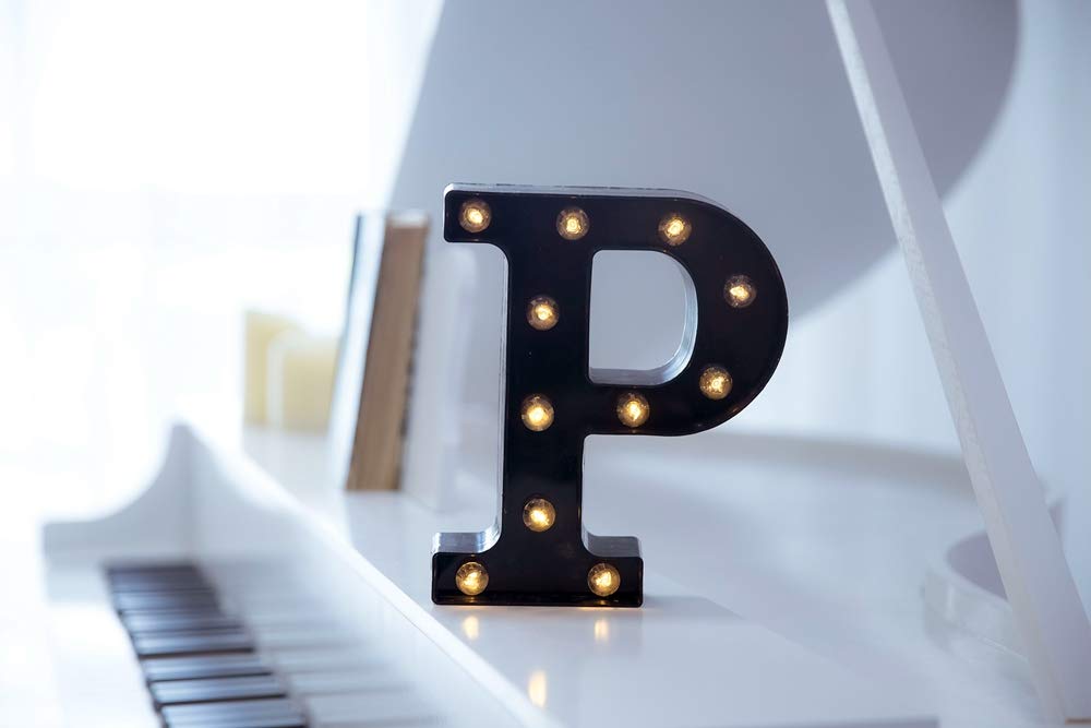 Foaky Black LED Marquee Number Lights Sign Light Up Marquee Number Lights Sign for Night Light Wedding Birthday Party Battery Powered Christmas Lamp Home Bar Decoration