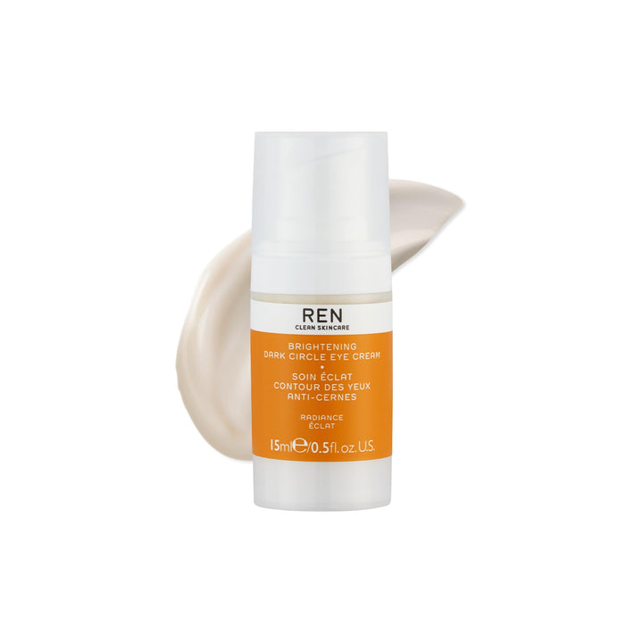 REN Clean Skincare - Radiance Brightening Dark Circle Eye Cream - Hydrates While Proven to Reduce Dark Spots in 7 Days - Clean, Vegan Facial Products, 0.5 Fl Oz