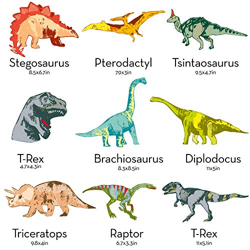 Glow in The Dark Dinosaur Wall Decals for Kids – Removable Dino Stickers for Ceiling, Bedroom, Nursery or Playroom – Self-Adhesive Wall Decor, Gift Idea for Boys and Girls, Easy to Apply