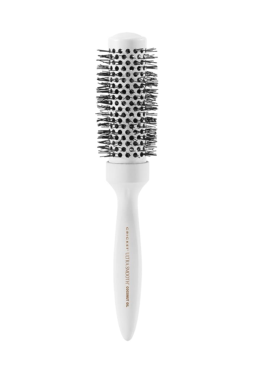 Cricket Ultra Smooth Coconut 1.5ââ‚¬Â Thermal Ceramic Barrel Hair Brush Anti-Static Heat-ResistantÃ‚ Hairbrush for Blow Drying, Curling and Styling All Hair Types