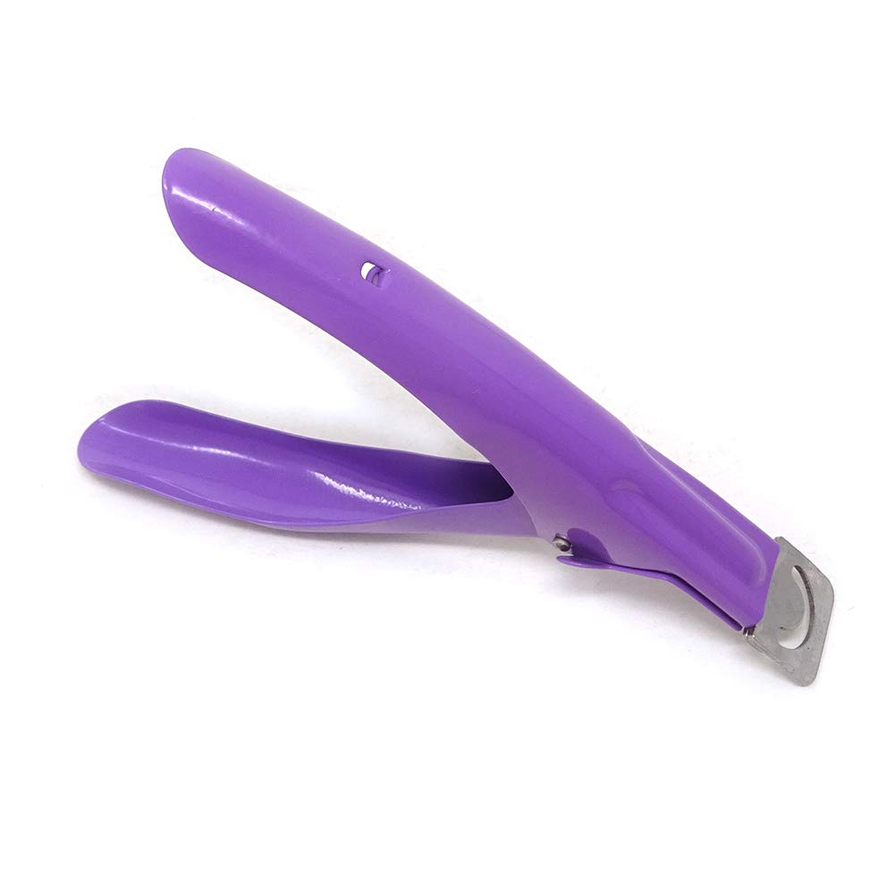 Deep Purple : Yueton Color Coated Stainless Steel False Nail Tip Clipper Cutter Trimmer Manicure Pedicure Nail Art Tool (Deep Purple)