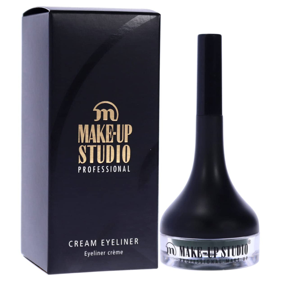 Make-Up Studio Professional Make-Up Cream Eyeliner With Brush - Beautiful Eyeliner With Integrated Brush - Ideal To Put A Tight Eyeliner - To Create A Perfect Smokey Eye - Green - 0.07 Oz