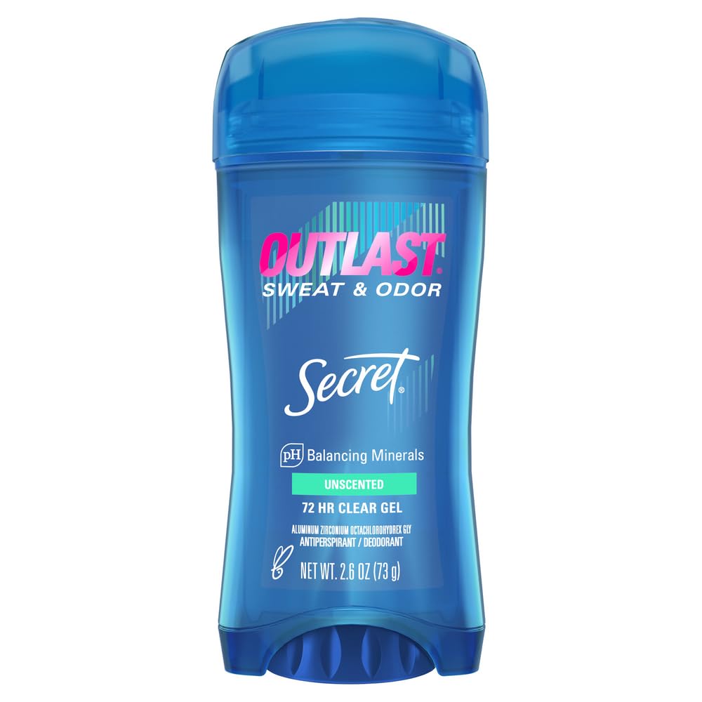 Secret Outlast Unscented Women's Clear Gel Antiperspirant & Deodorant 2.6 Ounce by Secret