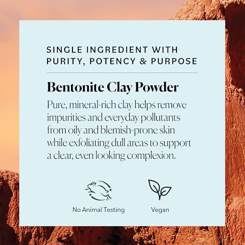 Sky Organics - Indian Healing Clay, 16 oz - Detoxifying Bentonite Clay Powder - Exfoliating Face Mask - Pore Cleaner - Combination & Oily Skin - Natural, Vegan & Cruelty Free - Skin Care w ebook