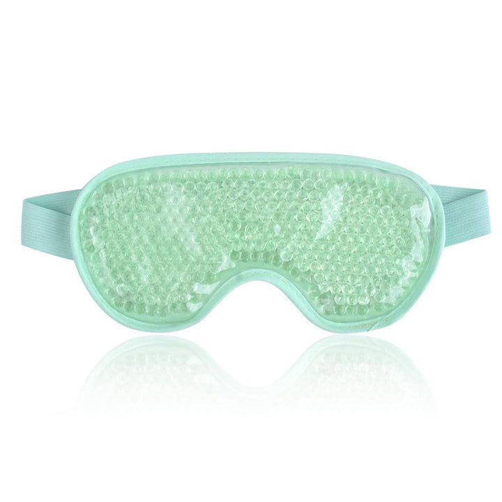 NEWGO Green: Cold Eye Mask Gel Bead Cooling Eye Mask For Puffy Eyes, Headache, Migraine, Relaxation, Reusable Plush Eye Ice Pack For Hot Cold Therapy Newgo (Green)
