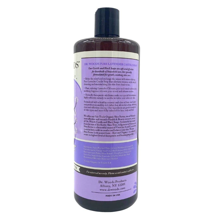 Dr. Woods Shea Vision Lavender Castile Soap W/Organic Shea Butter 32 Ounces
