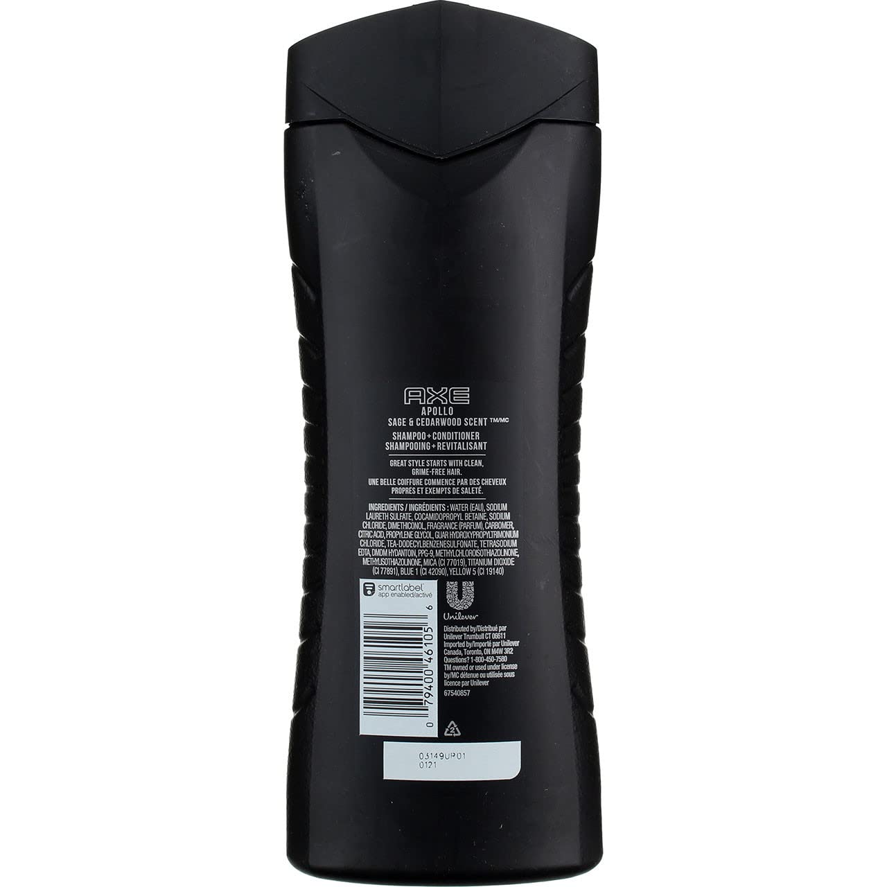 Axe Hair 2-in-1 Shampoo & Conditioner, Apollo, 16 fl oz (3 pack) (Bundle)