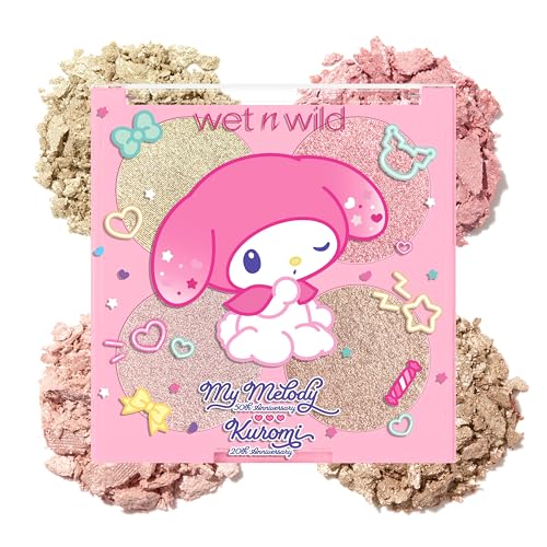 wet n wild My Melody and Kuromi Face Quad - My Sweet Glow